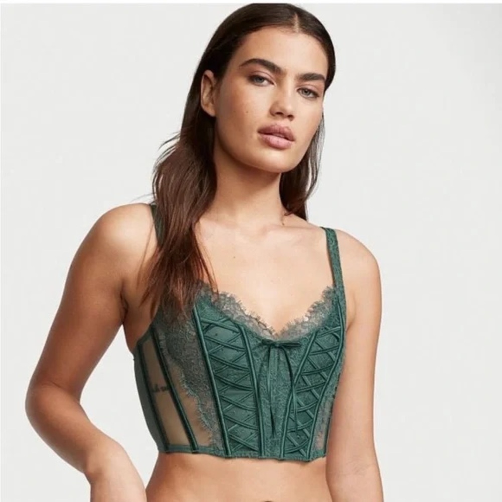 Victoria’s Secret angel green bustier sz  s - Picture 2 of 5
